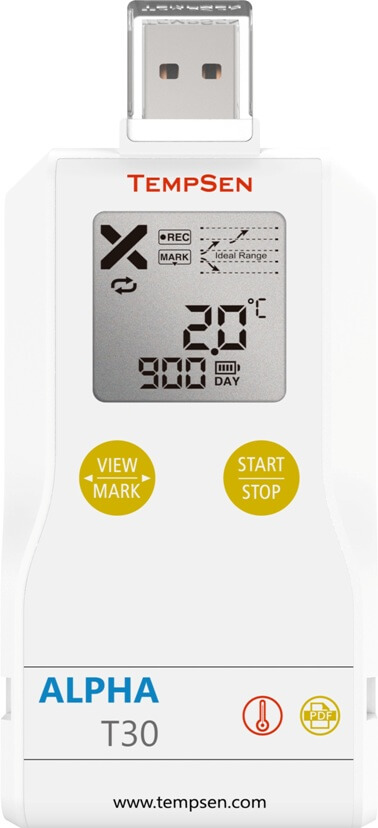 TempSen Alpha T30 data logger